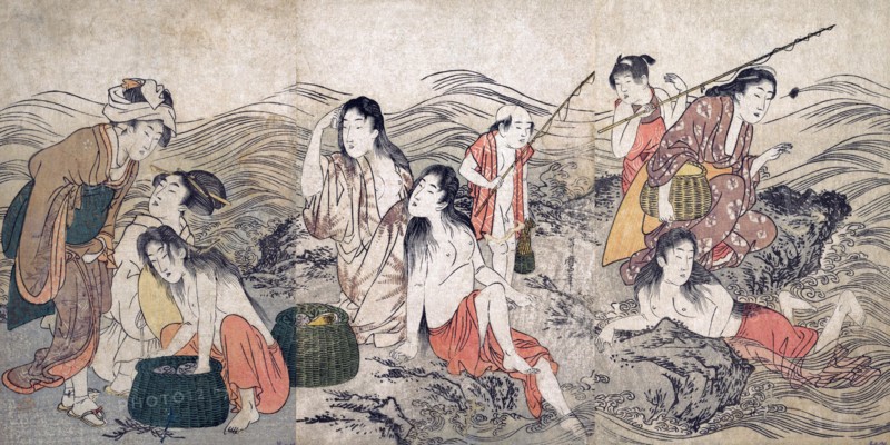 Girl Fishers & Bathers