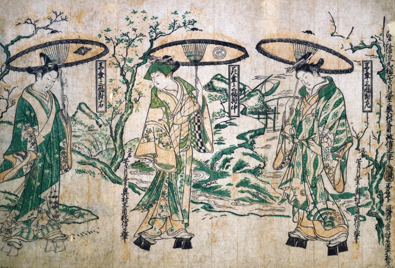 Umbrella triptych