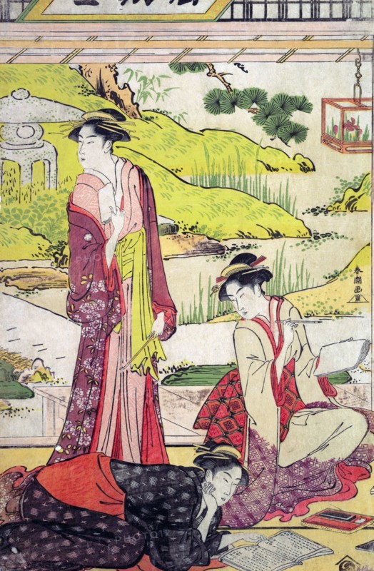 Three Women pursuing Literary pursuits