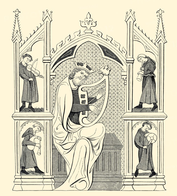 King David Playing the Lyre