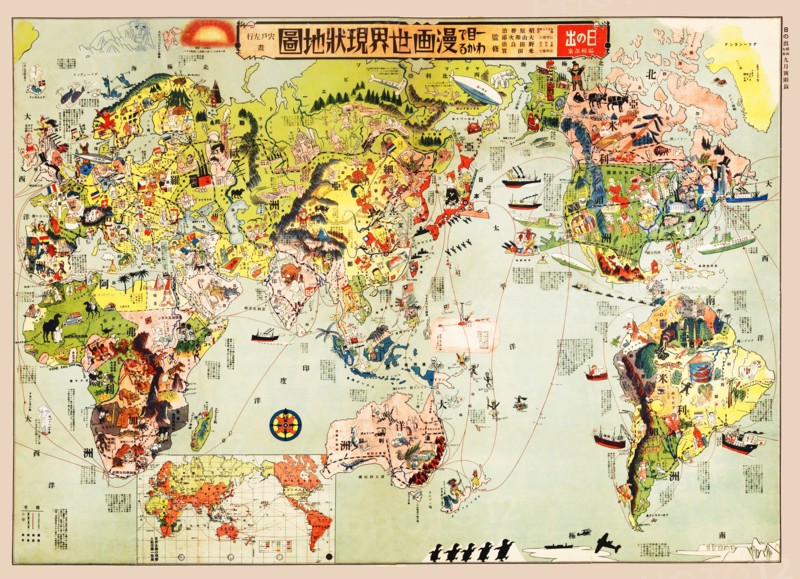 Cartoon Map of the Current World Situation