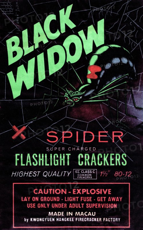 Black Widow Spider Flashlight Crackers