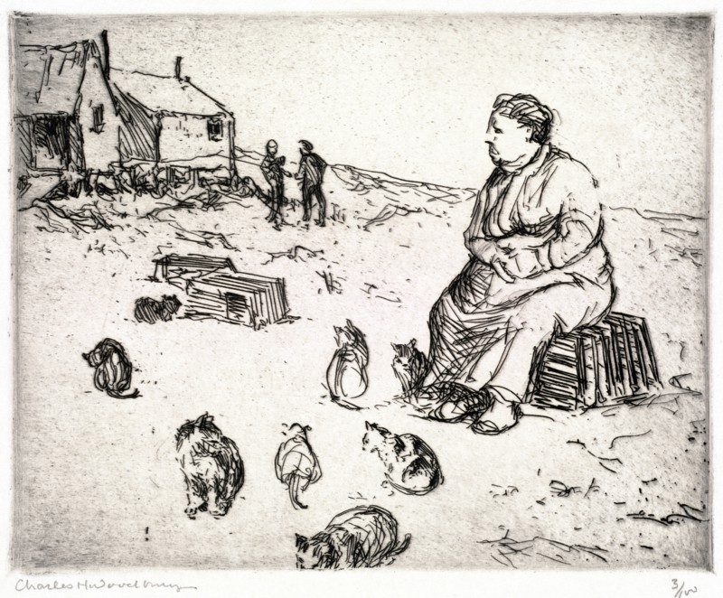 Mrs. Dexter on lobster trap