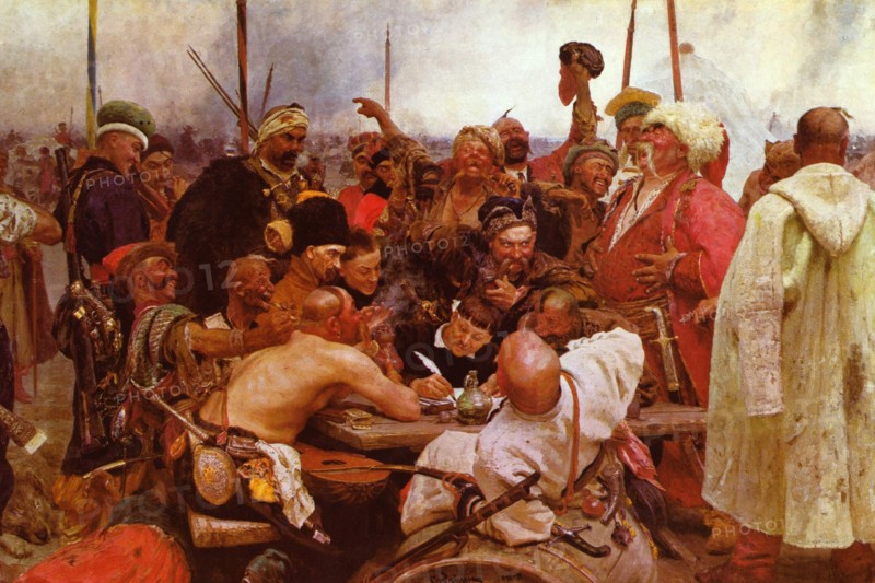 Zaraporoski Cossacks send the Turkish Sultan Mahmoud IV a letter