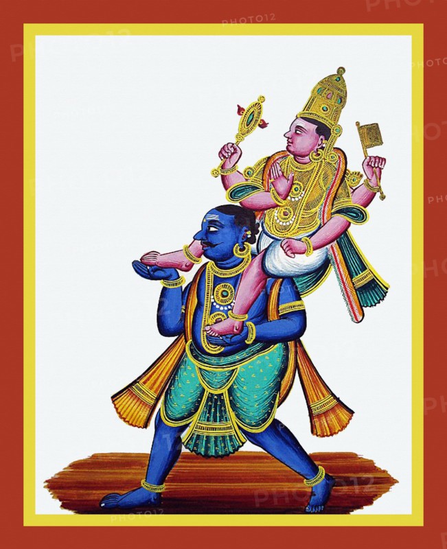 Vayu rides on a gazelle