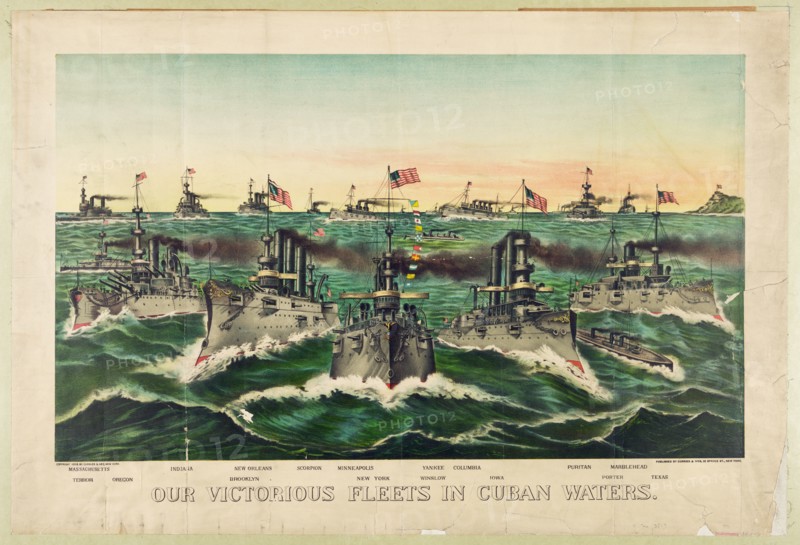 Our victorious fleets in Cuban waters c 1898