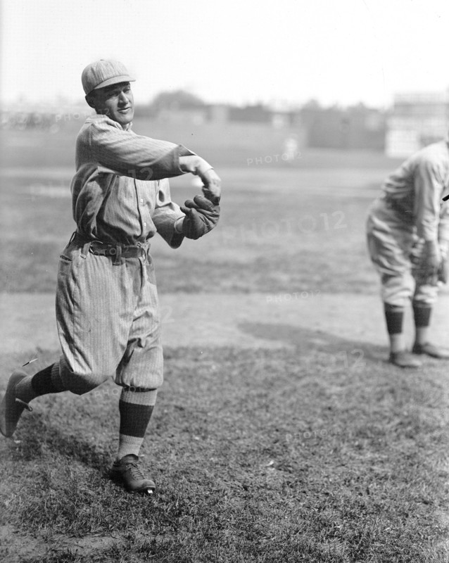 Professional baseball player throwing a ball ca. 1913-1917