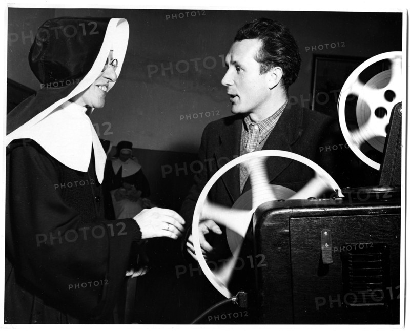 The School Teacher, in This Case a Nun, is as Keen as Her Pupils on Seeing the Films ca. 1948-1954