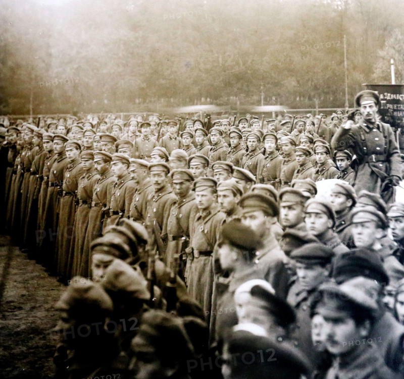 Review of the students from the Military academy'