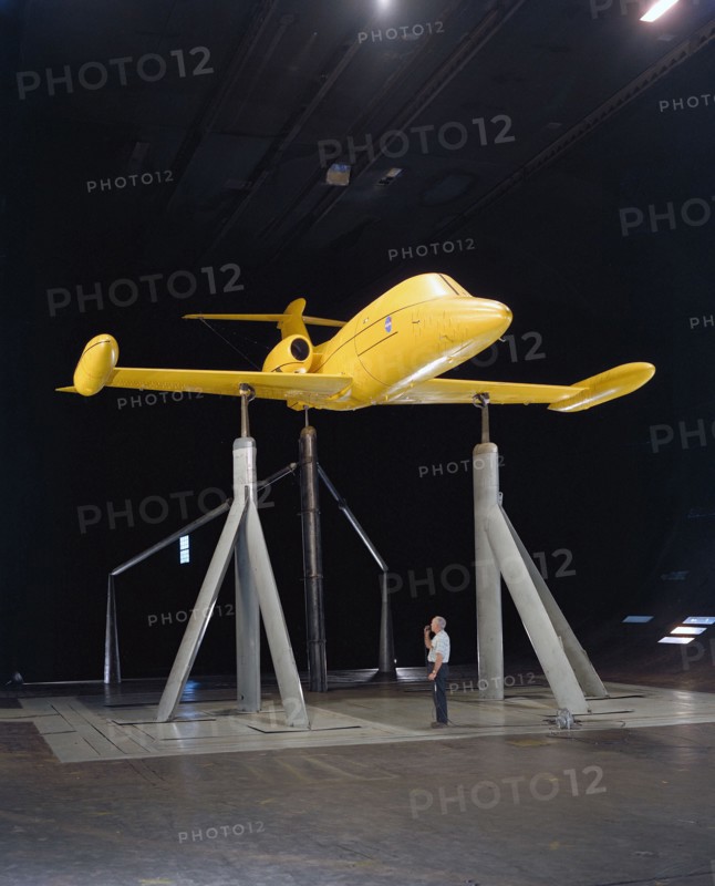 Lear Jet in 40 x 80 ft. Wind Tunnel with Ed Varrette.