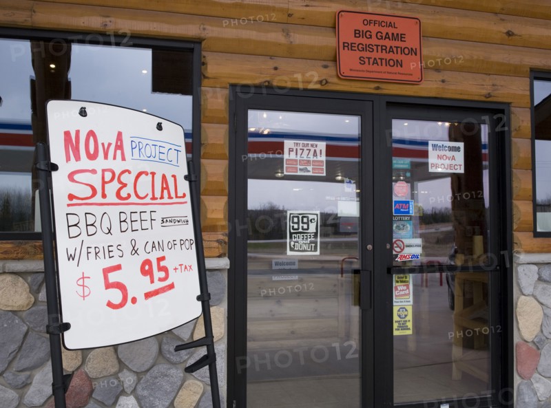 Sign outside a convenience store
