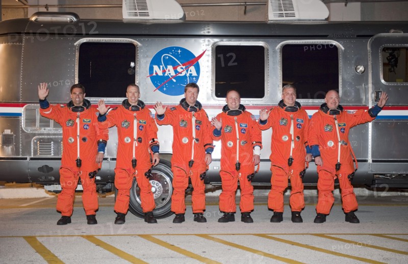 Space shuttle Endeavour's six STS-134 astronauts