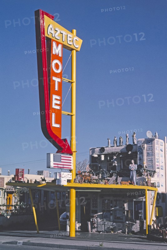 Aztec Motel office and sign Route 66 Albuquerque New Mexico ca. 2003