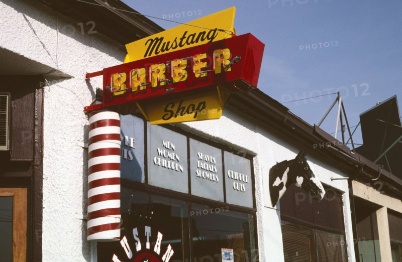 Early 2000's United States -  Mustang Barber Shop Billings Montana ca. 2004