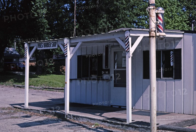 Early 2000's United States -  Abe's Barber Shop Springfield Illinois ca. 2003