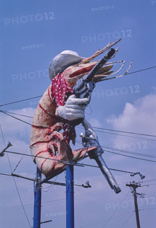 1980s America -  Christie's Restaurant sign, Houston, Texas 1983