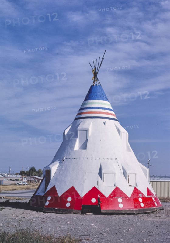 1980s America -  Teepee cafe, Browning, Montana 1987