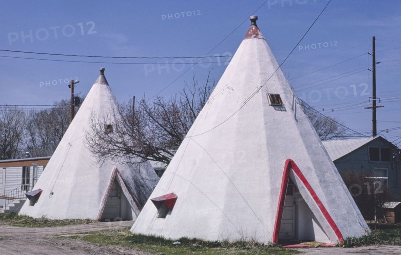 1980s United States -  Old motel, Hastings, Nebraska 1980