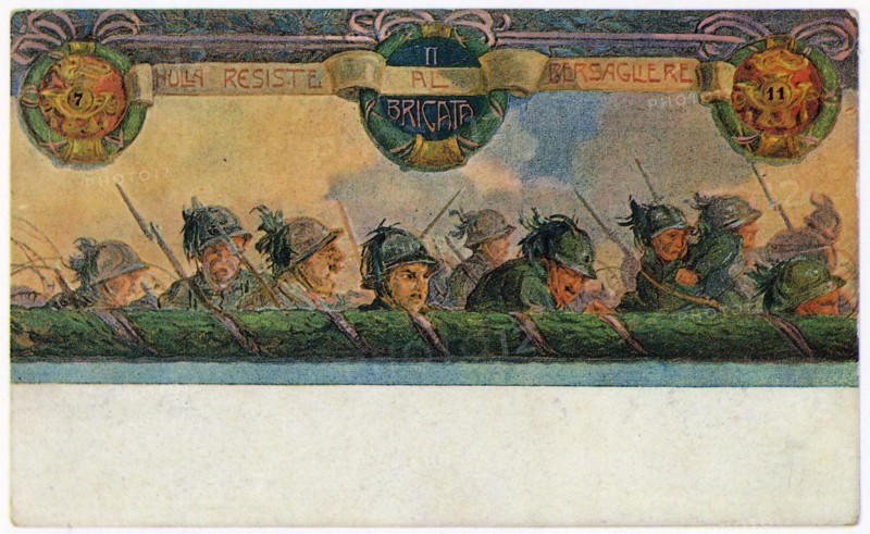 Postcard of the 2nd Bersaglieri Brigade