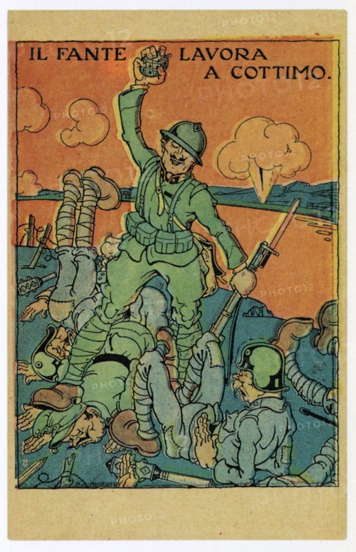 The infantryman works by the piece
