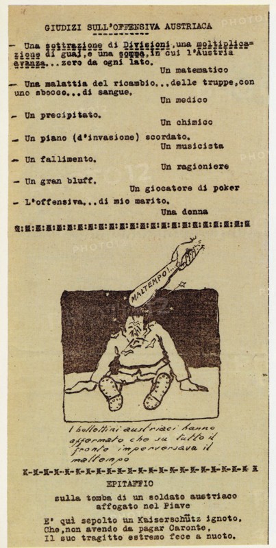 Judgments on the Austrian offensive