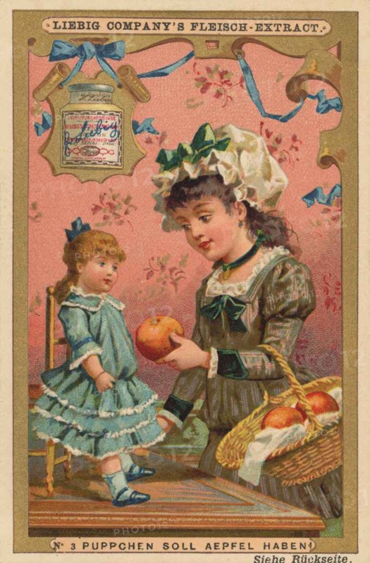 Image Series Girl Playing With A Doll: Doll Should Have Apples