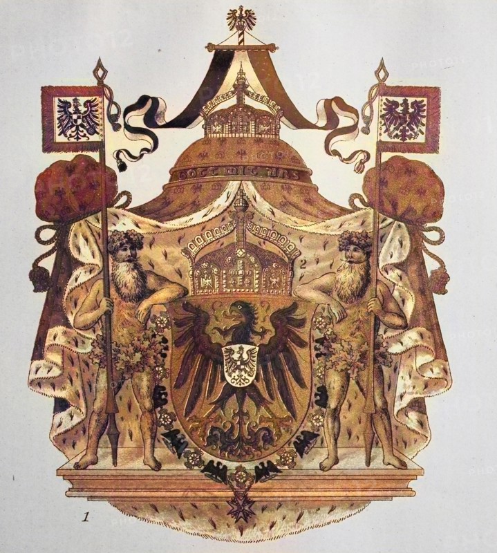Emperor'S Coat Of Arms And Crown Of German Emperors
