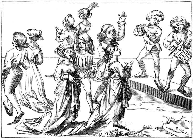 Step Dance Or Drag Dance In The 14Th Century