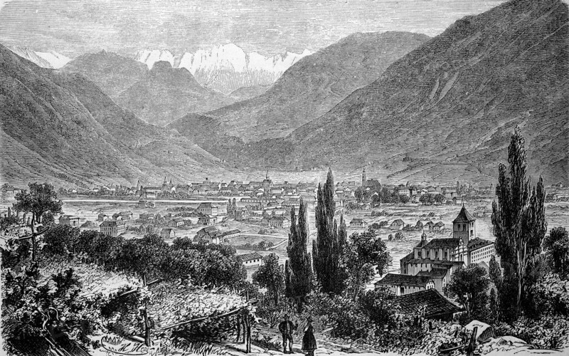Bolzano And The Rosengarten In The Background