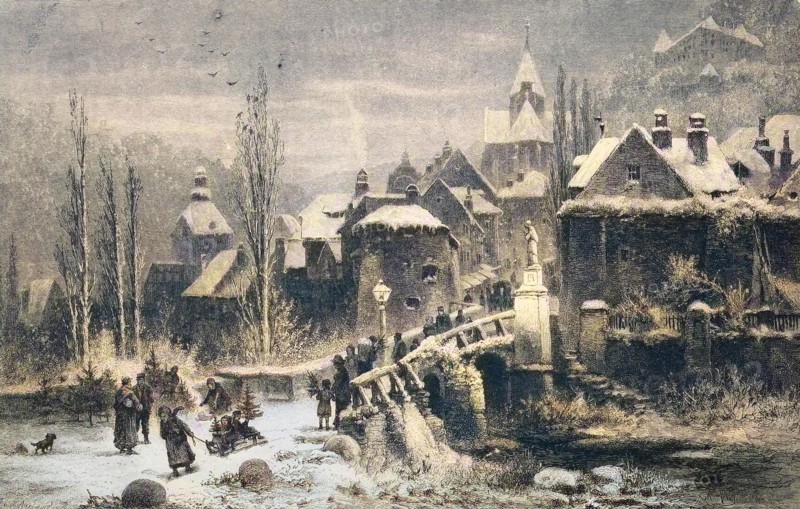 Christmas Morning In A Village In France / Christmas Morning In A Village In France