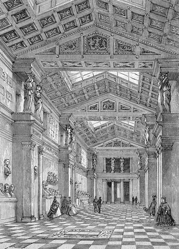 The Interior Of The Walhalla Near Donaustauf