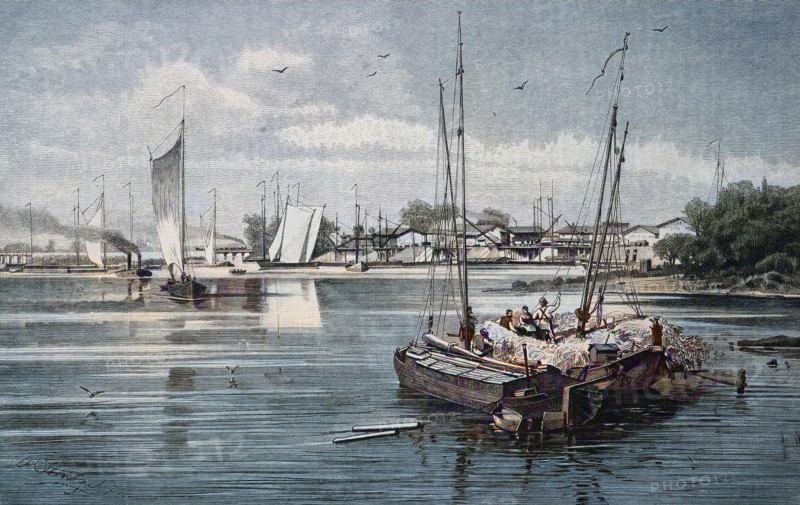 The Harbor Of Wallwitzhafen On River Elbe