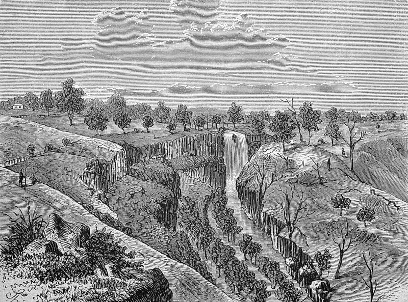 The Lal Lal Falls Near Ballarat In The British Colony Of Victoria