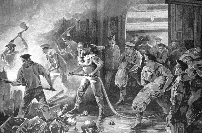 Fire On A Merchant Ship