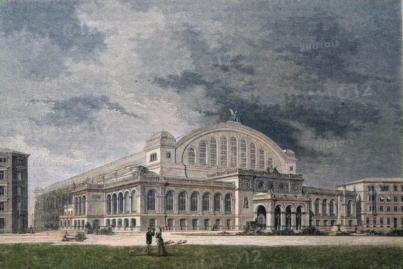 The New Railway Station Anhalt At Berlin