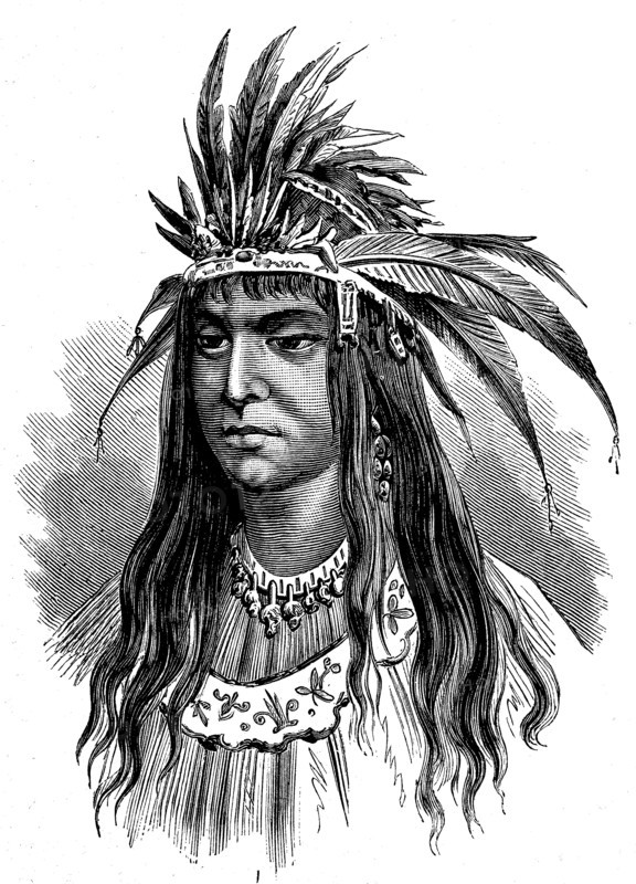 Native American Woman From A Tribe Of Plains Indians