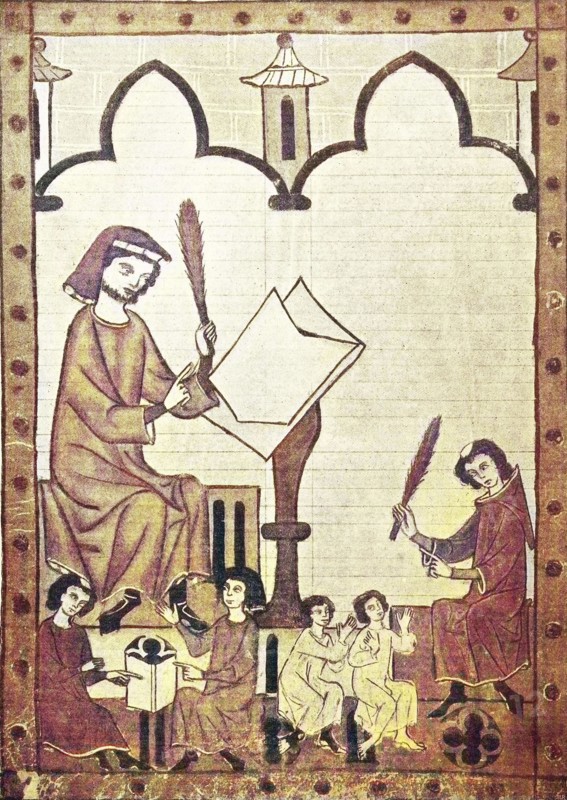Teacher And Child In The Middle Ages From The Codex Manesse