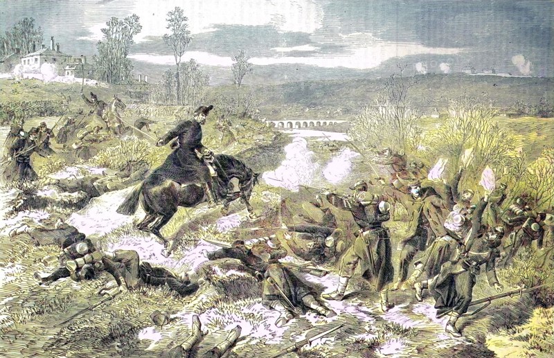 The Royal Saxon Rifle Regiment No.108 In The Battle Near Villiers On 2 December