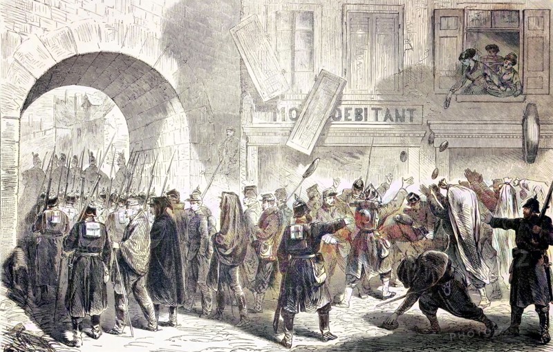 Departure Of French Prisoner Of War From Sedan On 2 September