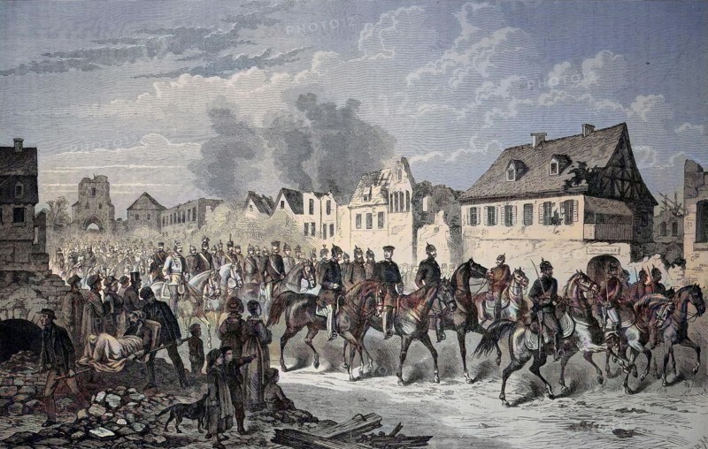 General Werder Moves Into Strasbourg After The Capitulation On 30 September