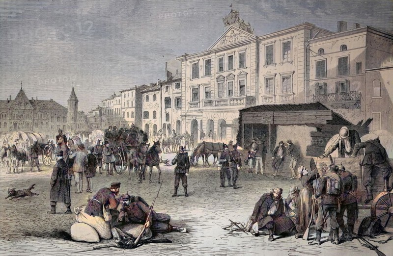 At The Marketplace And The Mairie In Pont-A-Mousson On 19 August