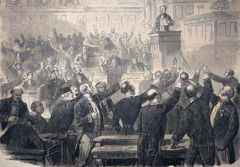The Declaration Of War In The Senate In Paris On The 15Th Of July 1870