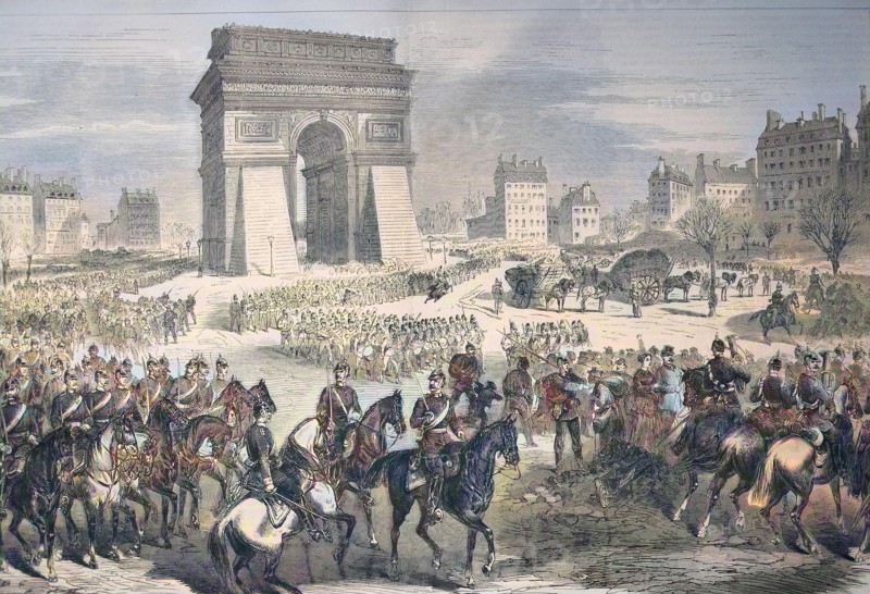 Entry Of The German Troops Into Paris On The Arc De Triomphe