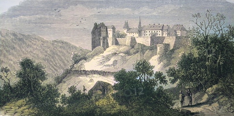 View Of The Fortress Luetzelstein In Alsace Around 1870