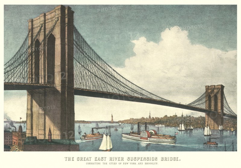 The Great East River Suspension Bridge
