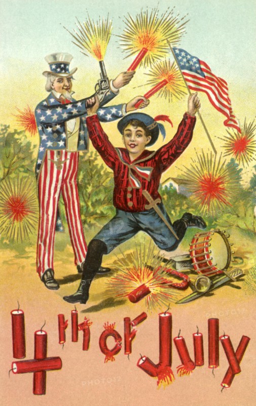 Boy and Firecrackers.