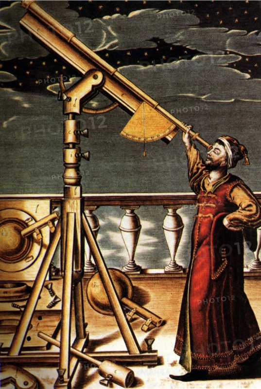 Astronomer and Telescope.