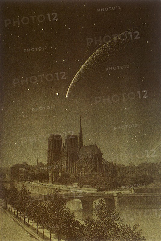 Donati Comet Over Notre-Dame.