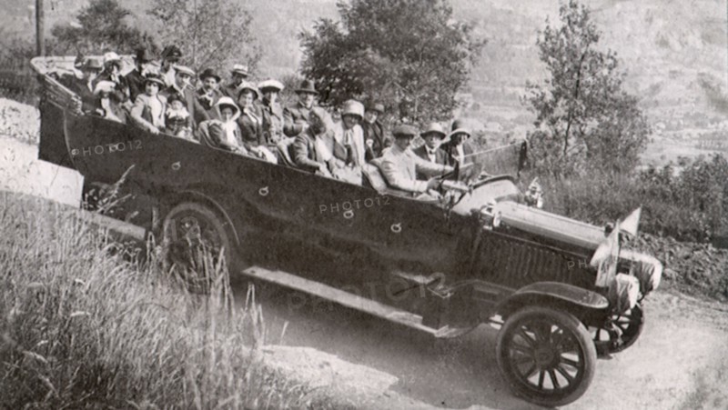 Car with Many People.