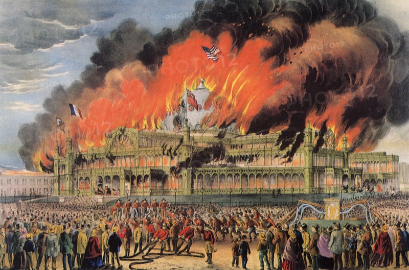 Burning of the New York Crystal Palace.
